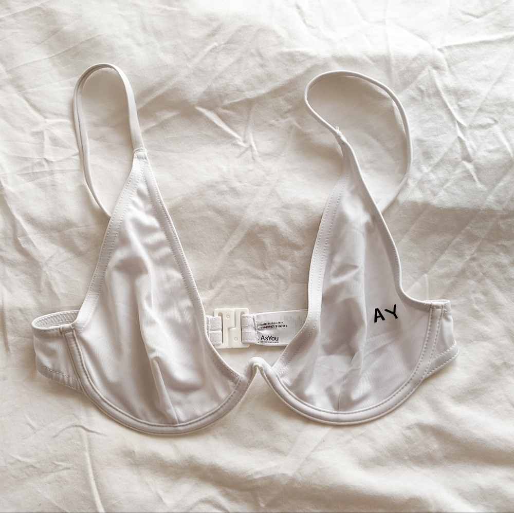 AS As You Plunge Bra White Size 6 Medium